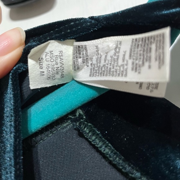 NWT M American Apparel Velvet Violette Skater Dress Green Blue Nile - Picture 6 of 8